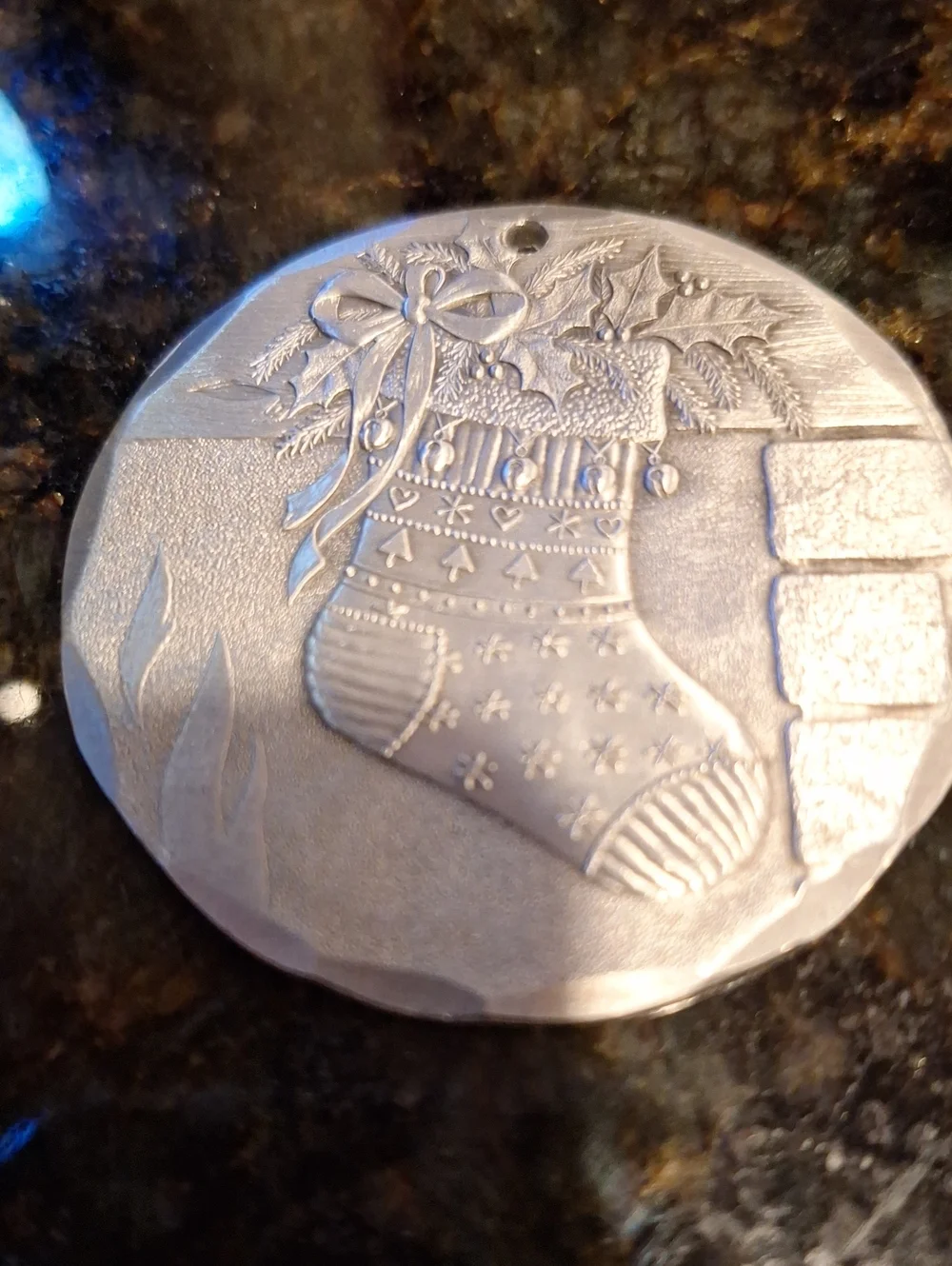 Set Of 3 Wendel August Holiday Pewter Ornament Medallions - Aluminum